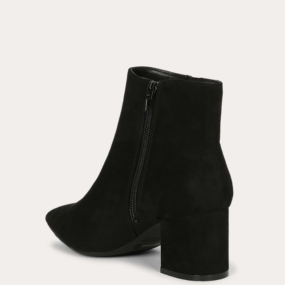 NEW🔥Block Low Heel Pointy Toe Booties Ankle Boots - Picture 4 of 6